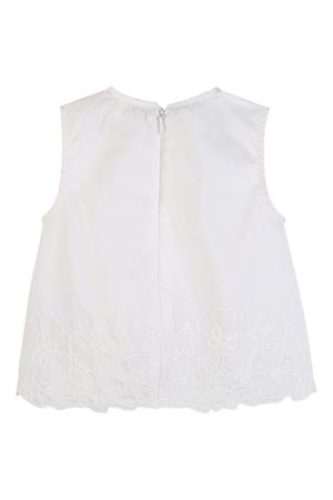 top in cotone bianco CHLOÉ KIDS | C20894117